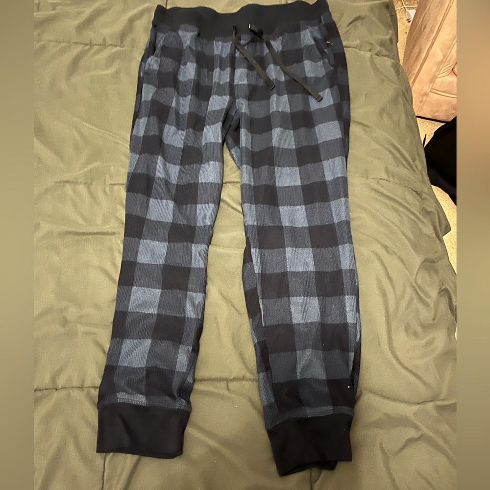 XL George Black and Grey Flannel Pijamas